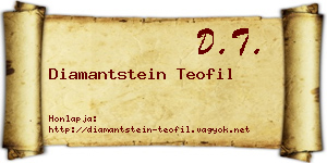 Diamantstein Teofil névjegykártya